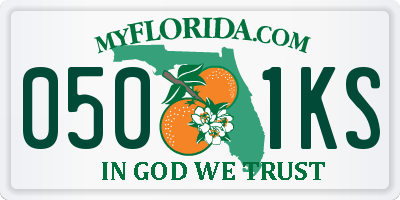 FL license plate 0501KS