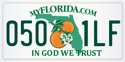 FL license plate 0501LF