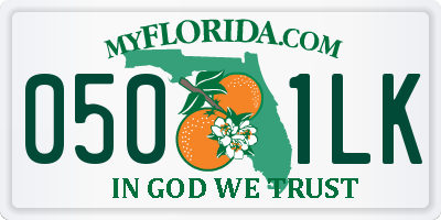 FL license plate 0501LK