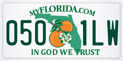 FL license plate 0501LW