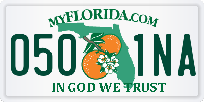 FL license plate 0501NA