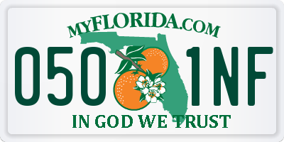 FL license plate 0501NF