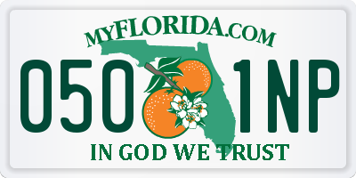 FL license plate 0501NP