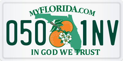 FL license plate 0501NV