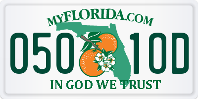 FL license plate 0501OD