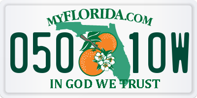 FL license plate 0501OW