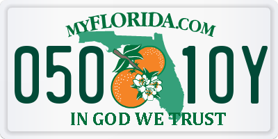 FL license plate 0501OY