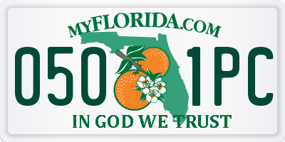 FL license plate 0501PC