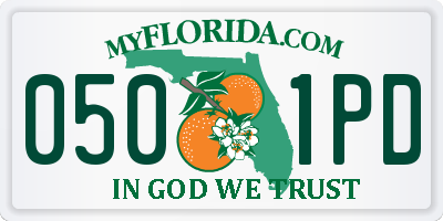 FL license plate 0501PD