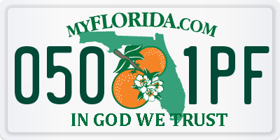 FL license plate 0501PF