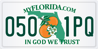FL license plate 0501PQ