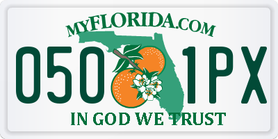 FL license plate 0501PX
