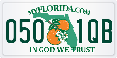 FL license plate 0501QB