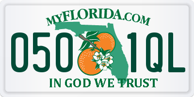 FL license plate 0501QL