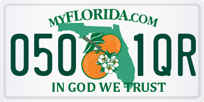 FL license plate 0501QR