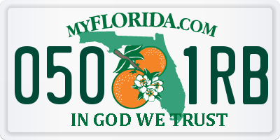 FL license plate 0501RB