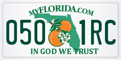 FL license plate 0501RC