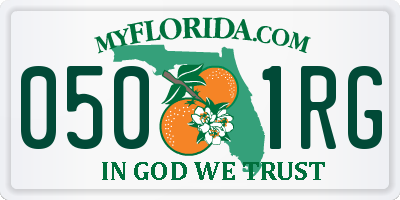 FL license plate 0501RG