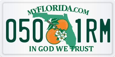 FL license plate 0501RM