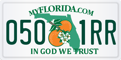 FL license plate 0501RR