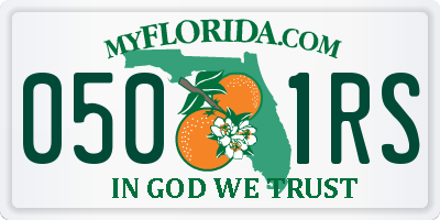 FL license plate 0501RS
