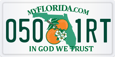 FL license plate 0501RT