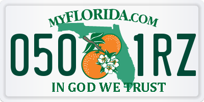 FL license plate 0501RZ