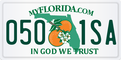 FL license plate 0501SA