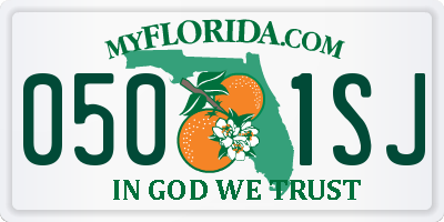 FL license plate 0501SJ