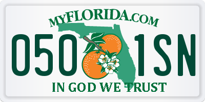 FL license plate 0501SN