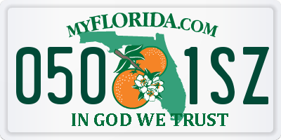 FL license plate 0501SZ
