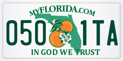 FL license plate 0501TA