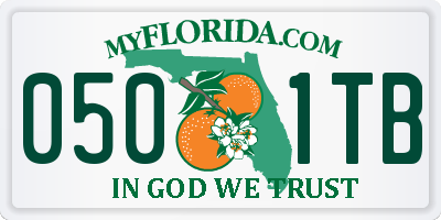 FL license plate 0501TB