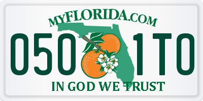 FL license plate 0501TO