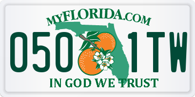 FL license plate 0501TW