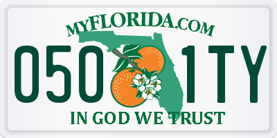 FL license plate 0501TY