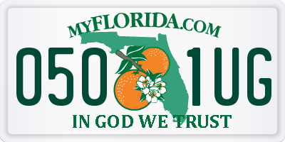 FL license plate 0501UG