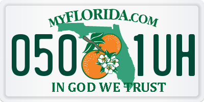 FL license plate 0501UH