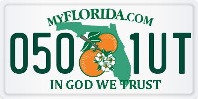 FL license plate 0501UT