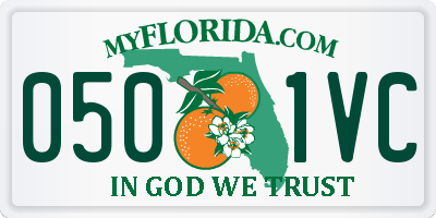 FL license plate 0501VC
