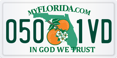 FL license plate 0501VD