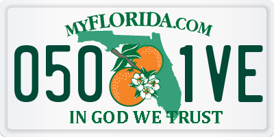 FL license plate 0501VE