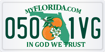 FL license plate 0501VG