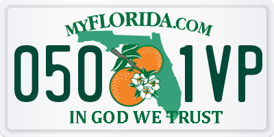 FL license plate 0501VP