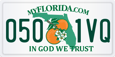FL license plate 0501VQ