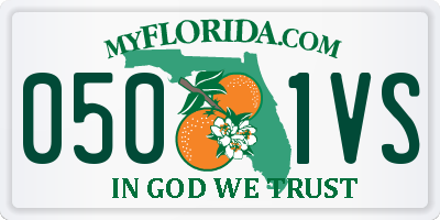 FL license plate 0501VS