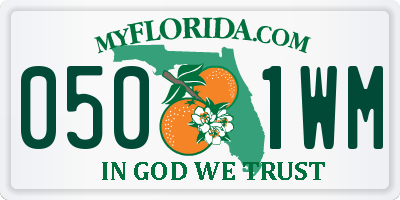 FL license plate 0501WM