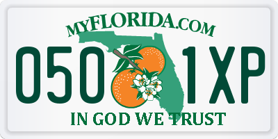 FL license plate 0501XP