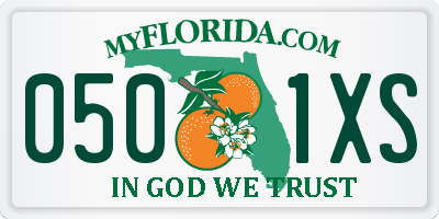 FL license plate 0501XS