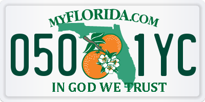FL license plate 0501YC